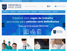 Tablet Screenshot of hospitalmemorial.com.br